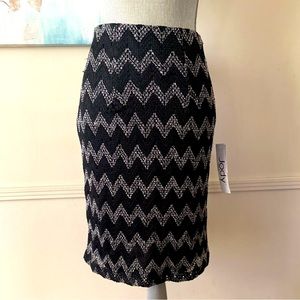 JODY California 🖤BLACK AND WHITE🤍 PENCIL SKIRT SIZE SMALL 🌟NWT🌟